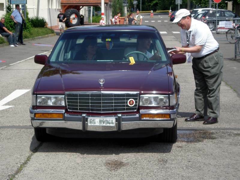 Zenklusen receives best 90's CLC award from Mike Josephic.JPG - Best 90's and younger:1992 Cadillac Fleetwood 60S
